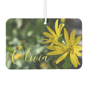 Yellow Daisy Flower Floral Nature Photography Car Air Freshener