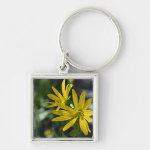 Yellow Daisy Flower Floral Nature Photography Keychain