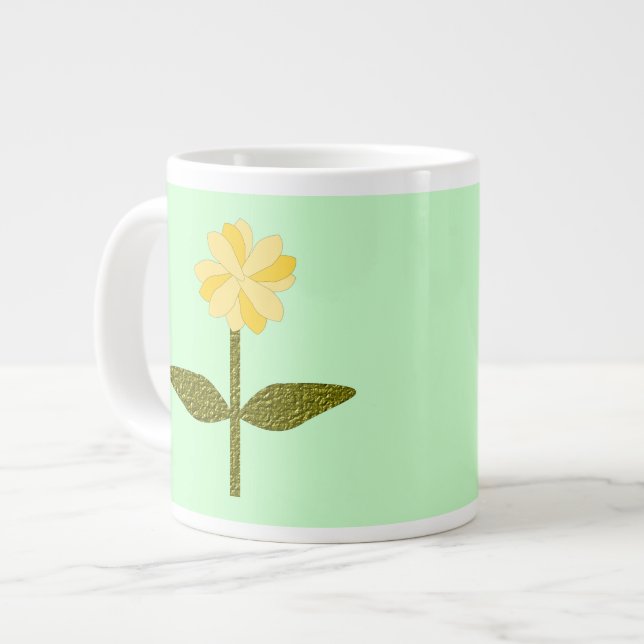 Yellow Daisy Flower Mug (Front Left)