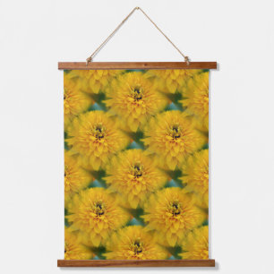 Yellow Daisy Flower Nature Pattern  Hanging Tapestry