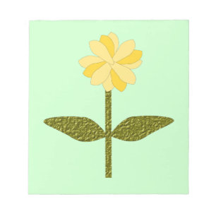Yellow Daisy Flower Notepad