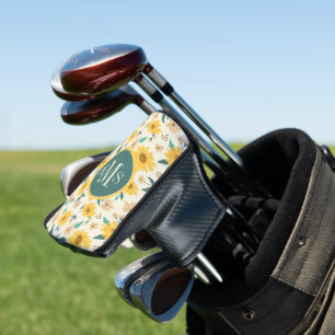 Yellow Daisy Flower Pattern Golf Head Cover