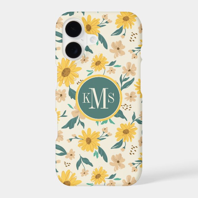 Yellow Daisy Flower Pattern iPhone Case (Back)