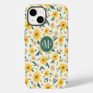 Yellow Daisy Flower Pattern iPhone 14 Case