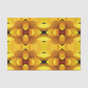 Yellow Daisy Flower Petal Abstract Decoupage Tissue Paper