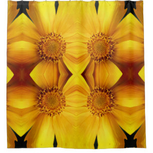 Yellow Daisy Flower Petals And Centre Pattern  