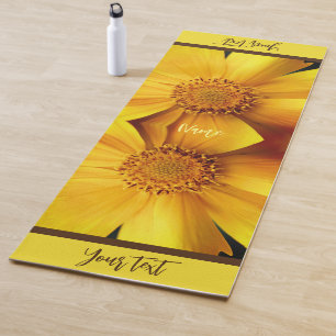 Yellow Daisy Flower Petals And Centre Personalized Yoga Mat
