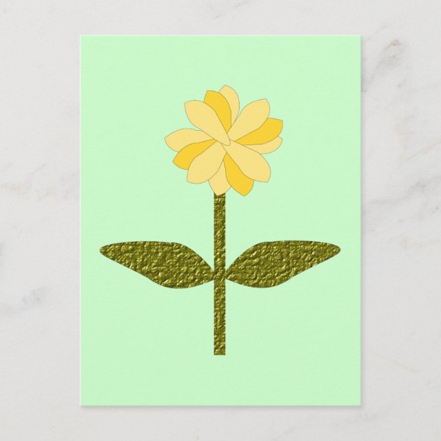 Yellow Daisy Flower Postcard (Front)