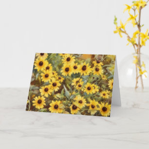 Yellow Daisy Flowers Art Blank Note Card