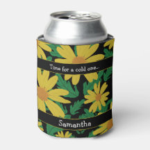 Yellow daisy flowers with green leaves