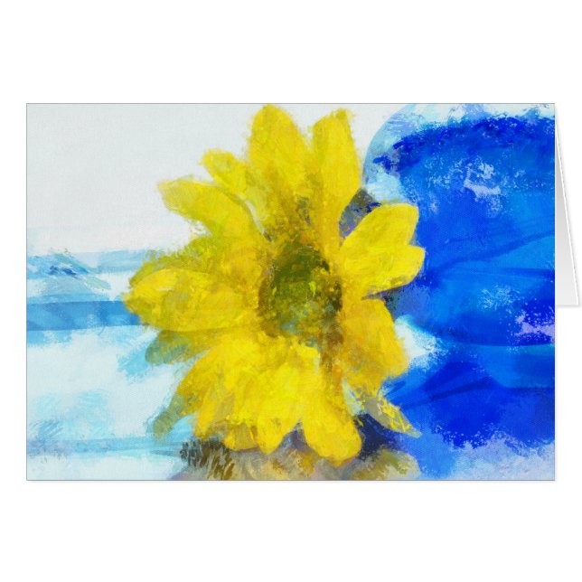 Yellow Daisy Greeting Card (Front Horizontal)