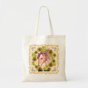 Yellow Daisy Horse Tote Bag