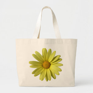 Yellow Daisy Large Tote Bag