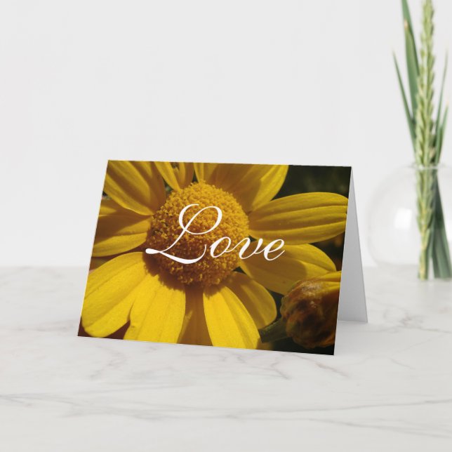 Yellow Daisy Love Card (Front)