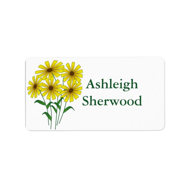 Yellow Daisy Name Label (Front)