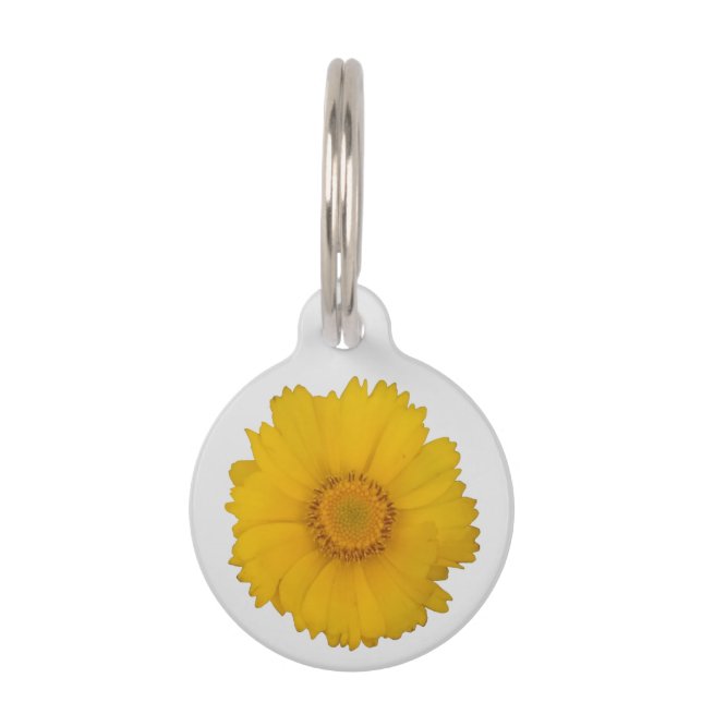 Yellow Daisy Pet Tag (Front)