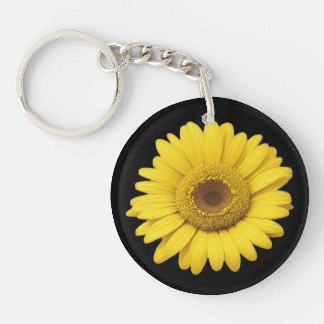 Yellow Daisy Petals Keychain (Front)