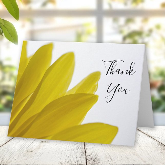 Yellow Daisy Petals Wedding Bridesmaid Thank You Card (Creator Uploaded)