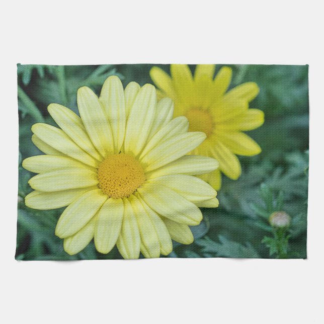 Yellow Daisy PhotoArt Kitchen Towel (Horizontal)