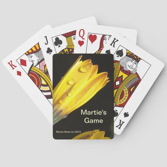Yellow Daisy Playing Cards (Back)