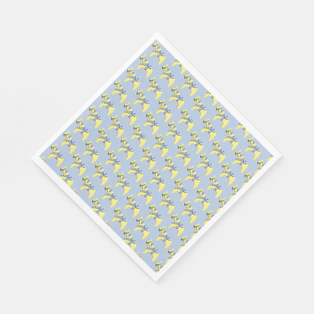 yellow dala horses napkin (Corner)