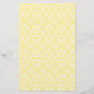 Yellow Damask Paper