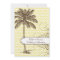 Yellow Damask Tropical Palm Wedding Invitation