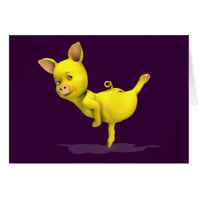 Yellow Dancing Pigs (Front Horizontal)