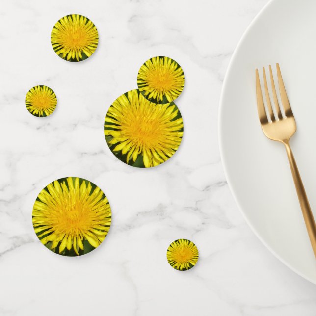 Yellow dandelion confetti (Group)