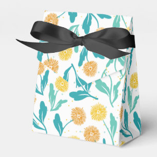 Yellow Dandelion Floral Pattern - Nature-Inspired Favor Box