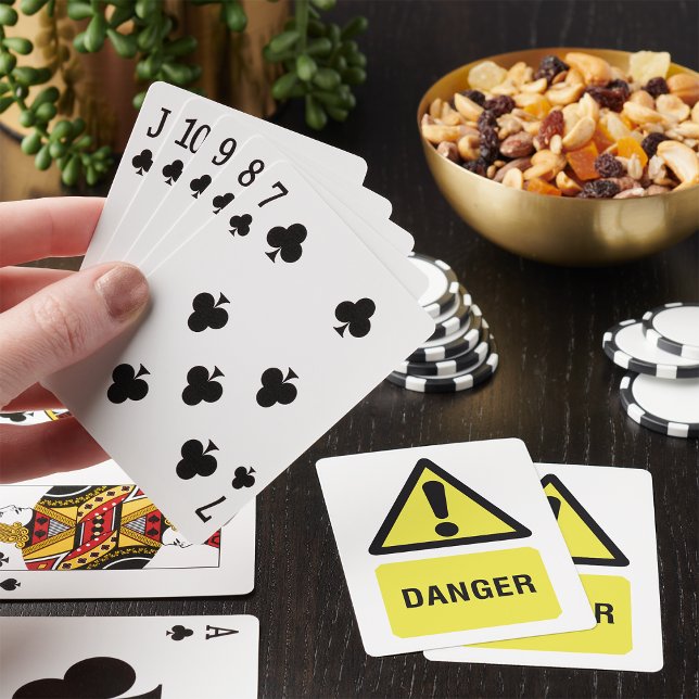 Yellow Danger Sign Playing Cards (Creator Uploaded)