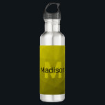 Yellow dark ombre geometric mesh pattern Monogram 710 Ml Water Bottle<br><div class="desc">Monogram Personalize with your custom initial and name. Yellow gold ombre gradient geometric mesh pattern. 
Triangle geometric mesh with light dark yellow gold black ombre gradient. 
pattern,  ombre,  mesh,  triangles,  geometry,  geometric, gradient,  cool,  
triangle,   bright,  pattern,  digital,  yellow,  gold,  black</div>