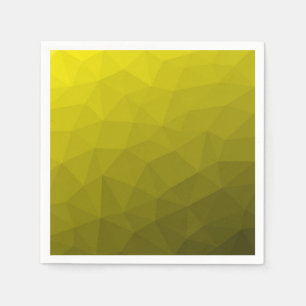Yellow dark ombre gradient geometric mesh pattern napkin