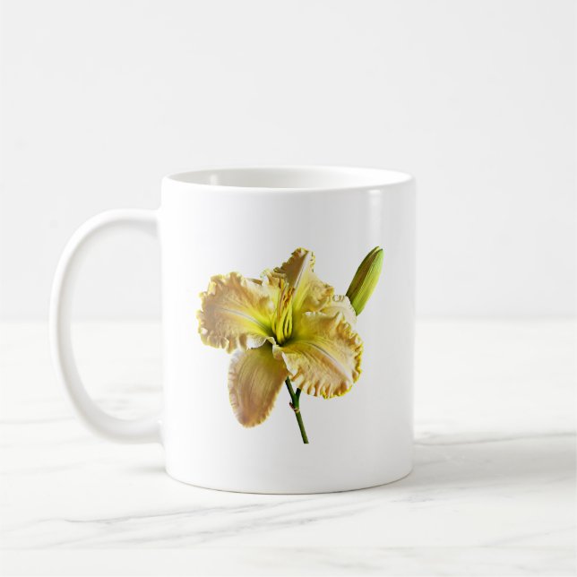 Yellow Day Lily Coffee Mug (Left)