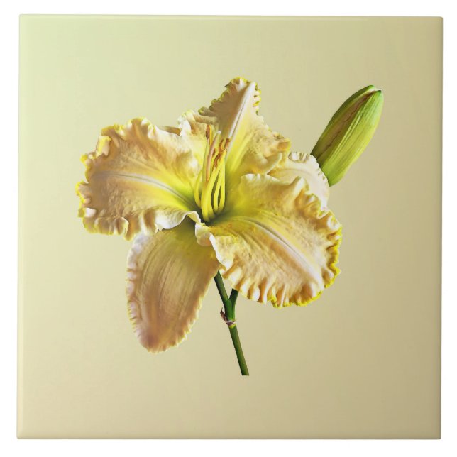 Yellow Day Lily Tile (Front)