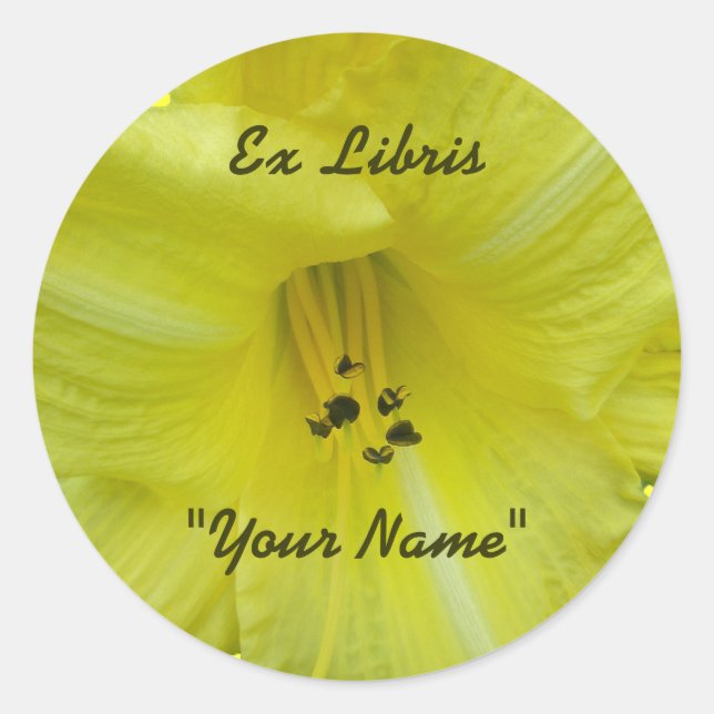 Yellow Daylily Coordinating Items Classic Round Sticker (Front)