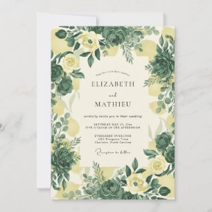Yellow Dazzling Mediterranean Wedding Invitation
