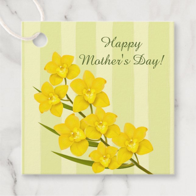 Yellow Delight Favour Tags (Front)