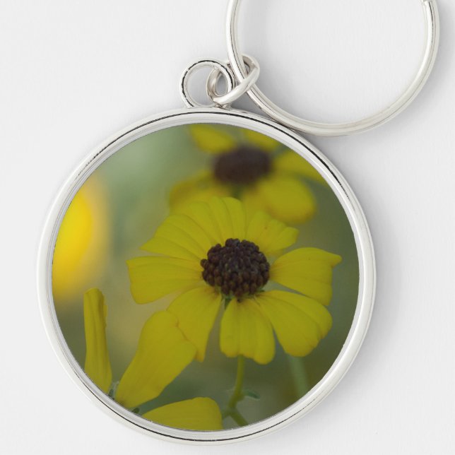 Yellow Desert Wild Flower Classic Key Chain (Front)