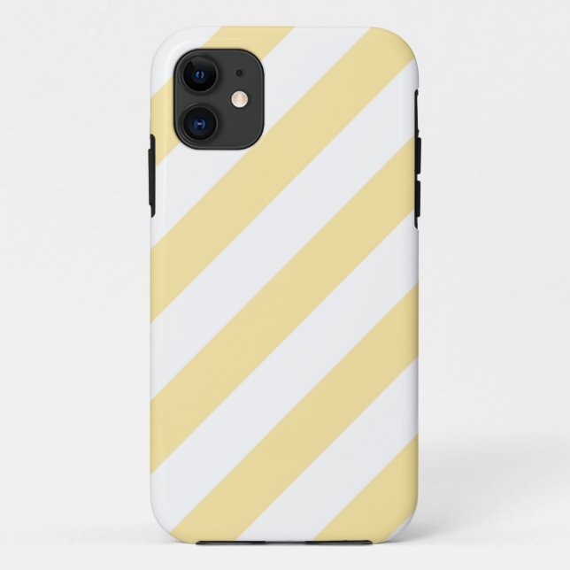 Yellow Diagonal Stripes Case-Mate iPhone Case (Back)
