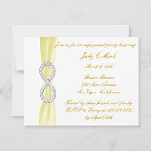 Yellow Diamond Infinity Engagement Party Invite
