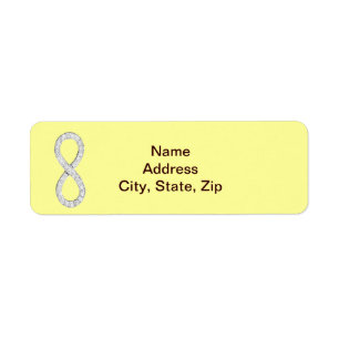 Yellow Diamond Infinity Wedding Address Labels