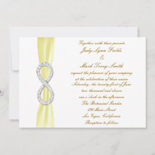 Yellow Diamond Infinity Wedding Invitation