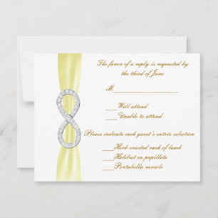 Yellow Diamond Infinity Wedding Response Card