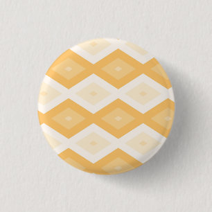 Yellow diamond pattern 1 inch round button