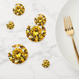 Yellow Diamond Pattern Confetti