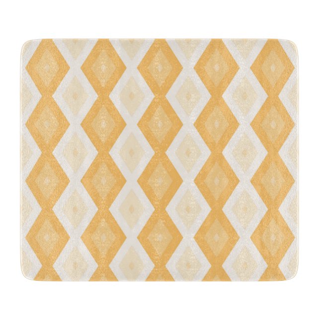 Yellow diamond pattern cutting board (Front)