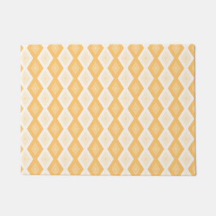 Yellow diamond pattern doormat