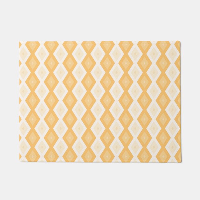 Yellow diamond pattern doormat (Front)