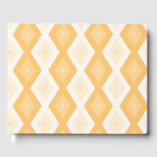 Yellow diamond pattern guest book